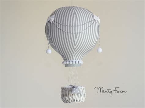Hot Air Balloon Mobile Travel Theme Nursery Custom Mobile Addition To Cloud Baby Mobile