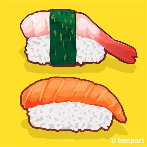 Sushi Clip Art Sushi Menu Art Sushi Rolls Illustrations Maki