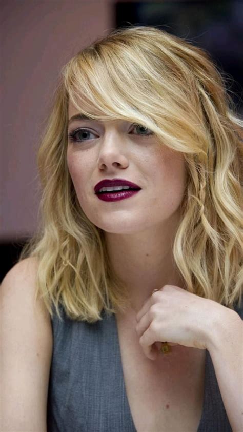 Emma Stone Emma Stone Blonde Bangs For Round Face Emma Stone Hair