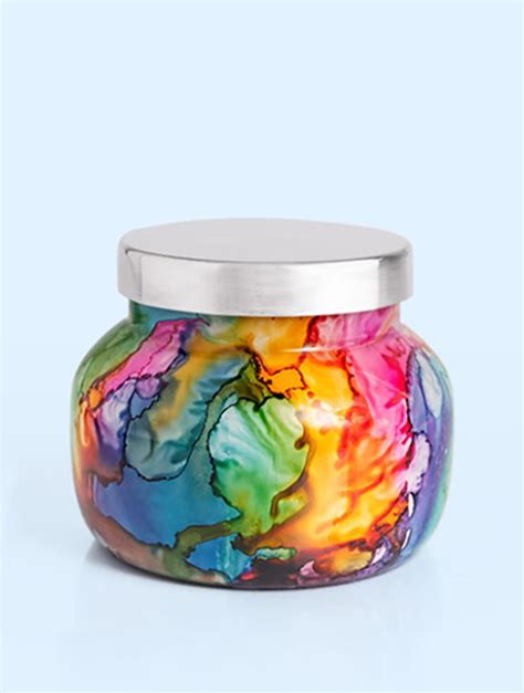 Capri Blue Rainbow Watercolor Petite Jar In Volcano In 2022 Capri