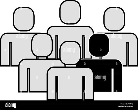 Group Of People Teamwork Silhouette Stock Vector Image Art Alamy