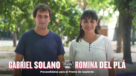 Gabriel Solano Y Romina Del Pl Precandidatos Por El Frente De