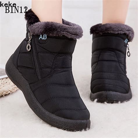 Bota De Neve Imperme Vel Inverno Casual Leve Tornozelo Feminino