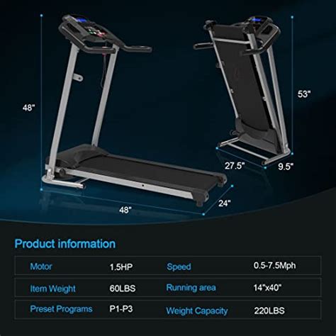 Home Foldable Treadmill with Incline, Folding Treadmill for Home ...