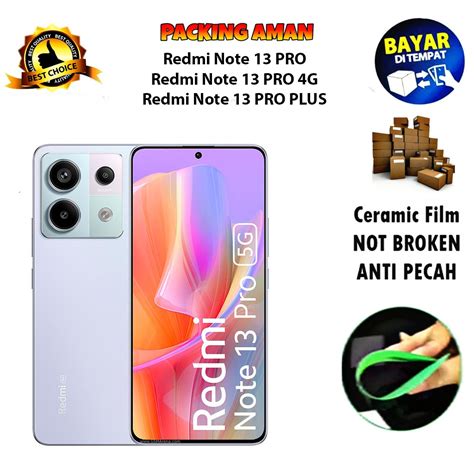 Tempered Glass Ceramic Film Anti Gores Keramik For Xiaomi Redmi Note 13