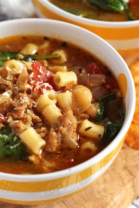 Italian Sausage Soup With White Beans And Spinach Video The