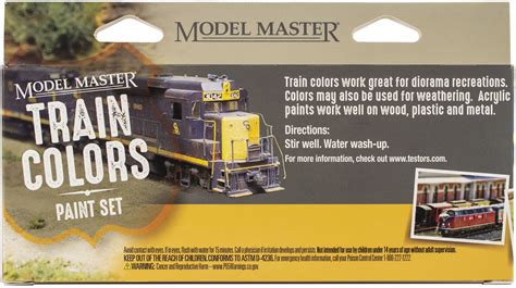 Testors Model Master Theme Paint Set 6/Pkg-Train Colors - Walmart.com