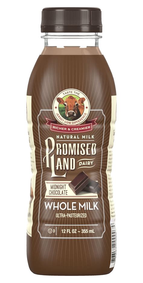 Promised Land Dairy Midnight Chocolate Whole Milk With Vitamin A 12 Oz