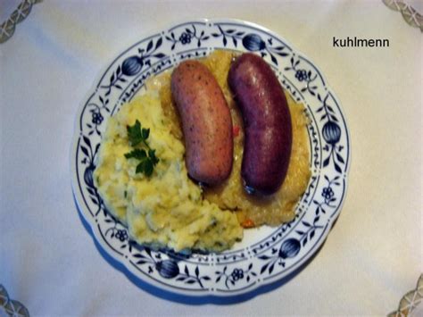 Frische Blut Und Leberwurst Mit Sauerkraut P Ree Rezept Kochbar De