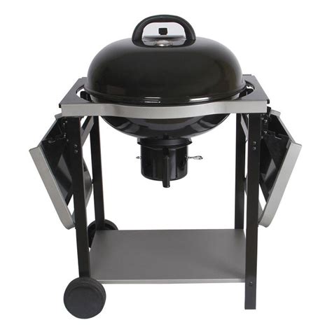 Barbecue charbon de bois Woodcreek Somagic cuve acier Ø 57 cm sur chariot