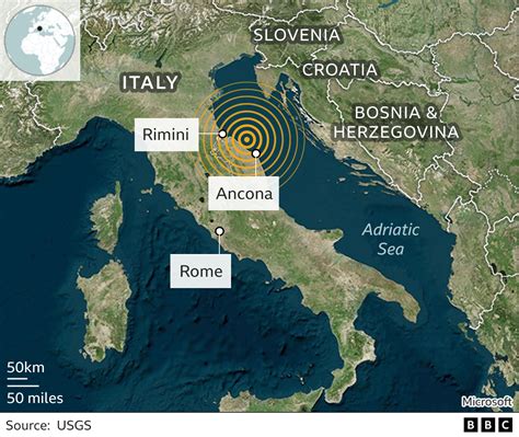 Italy Earthquake Felt In Several Countries Bbc News