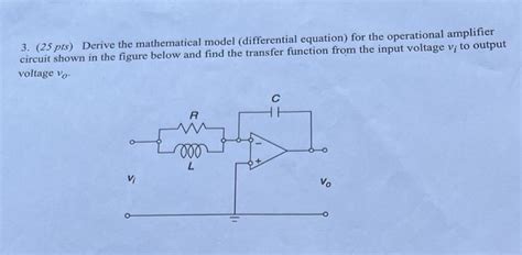 Solved 25 Pts Derive The Mathematical Model Chegg