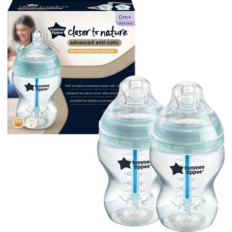 Tommee Tippee Advanced Anti Colic Feeding Bottle 260ml 2 Pack Woolworths