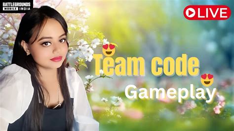 Bgmi Live Team Code 😎 Bgmi Live Girl Gamer 🔥 Facecam Live Bgmi