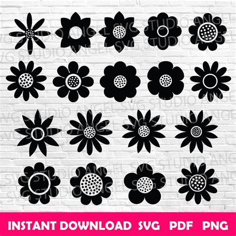 Flower Svg Flowers Svg Flowers Cricut Svg Flowers Icons Svg Flowers ...