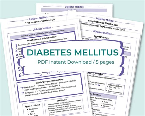 Nursing Mnemonics Diabetes Mellitus