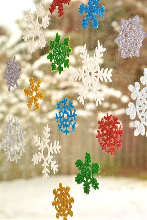 Sparkly Snowflake Window Clings