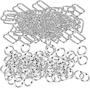 Amazon 200 Pieces Bra Rings And Sliders Lingerie Strap Adjusters Metal Hooks Rings For