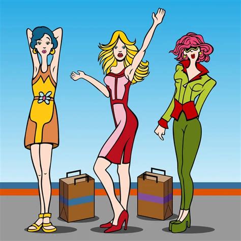 Tres Hermosas Chicas Bikini Ilustraci N Vectorial Vector De Stock Por Designpicsinc