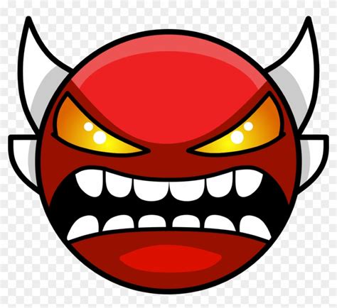 Demon - Geometry Dash Insane Demon Face - Free Transparent PNG Clipart ...