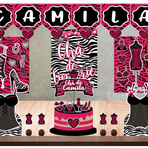 Kit Festa Chá de Lingerie Só Um Bolinho Elo Produtos Especiais