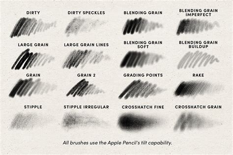 Charcoal Shaders Procreate Brushes Design Cuts