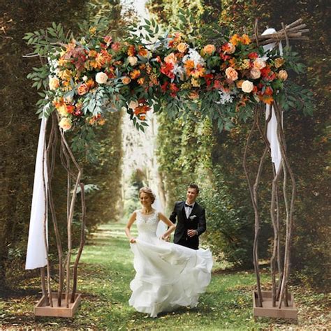 Fall Wedding Archway Flower Wedding Corner Swag Outdoor Etsy