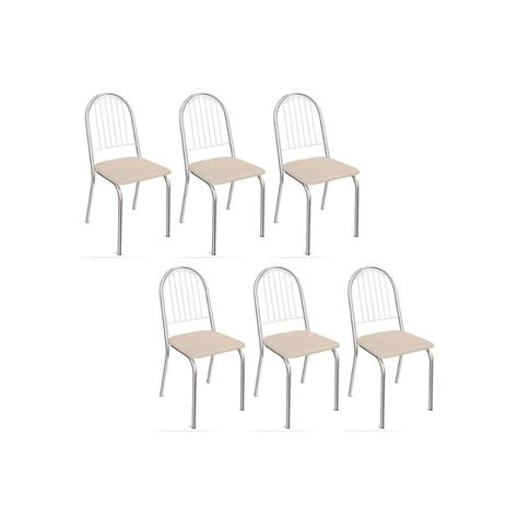 Cadeira Sala De Jantar Noruega C Kit Un Cromada Nude Kappesberg MadeiraMadeira