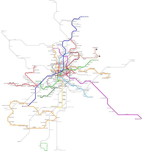 Large detailed Madrid city metro map. Madrid city large detailed metro map | Vidiani.com | Maps ...