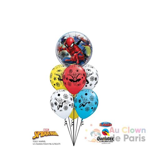 Bouquet de ballons hélium Spiderman Au Clown de Paris