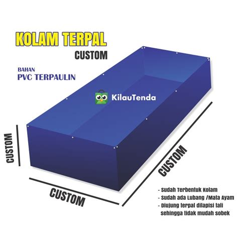 Jual Terpal Kolam Ikan Ukuran Custom Terpaulin Kolam Terpal PVC