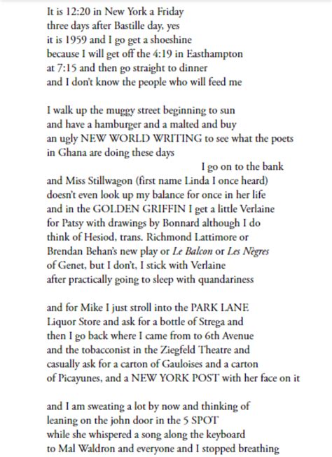 Analysis of "The Day Lady Died" by Frank O'Hara - Owlcation