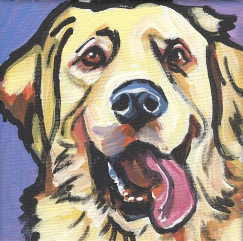 Golden Retriever modern Dog art print pop dog art by BentNotBroken