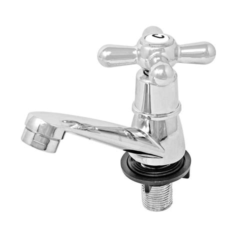 Llave Individual Para Lavabo Acabado Cromo Cuerpo Met Lico Maneral