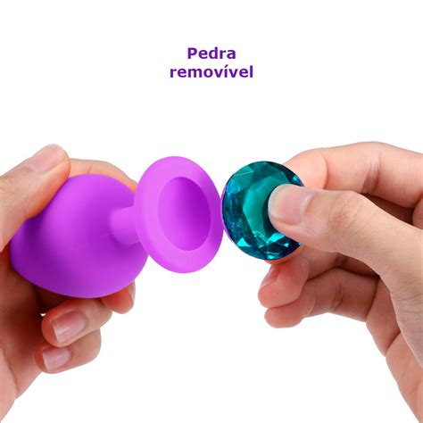 Ry C Plug Anal Silicone Redondo Roxo Tamanho P Libb Sex Toys