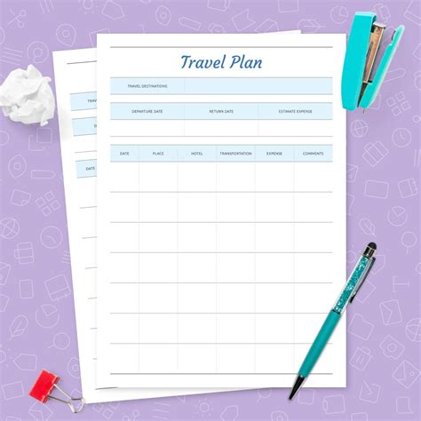 Route Planning Template Floral Style Template Printable Pdf