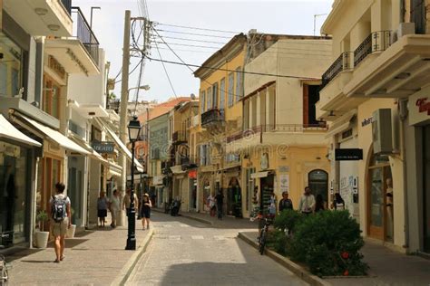 Rethymno, Crete Island / Greece - May 28 2019: Charming Old Town ...