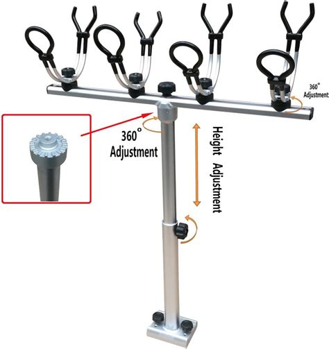 Brocraft Crappie Rod Holder System With Telescopic T Bar Crappie