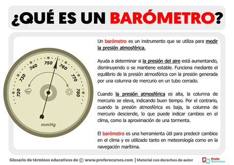 Qué es un Barómetro Definición de Barómetro