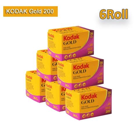 (6 рулонов) Негативная пленка KODAK GOLD 200 цветов 35 мм 36 экз/рулон ...