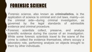 Forensic Techniques And Crime Scene Investigation Ppt