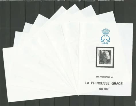 MONACO BLOC FEUILLET 24 HOMMAGE PRINCESSE GRACE 10F X 10 NEUFS Xx