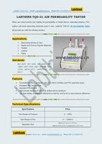 Air Permeability Analyzer TQD G1 Labthink Instruments Co Ltd PDF