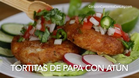 Tortitas De Papa Con Atún Corazón Contento Con Ley