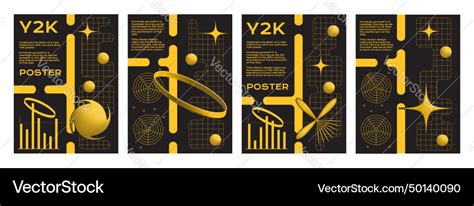 Y2k Aesthetic Poster Design Template Royalty Free Vector