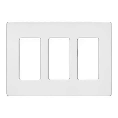 Lutron Claro 3-Gang Wallplate, Designer Style, Gloss Finish – Sunco ...