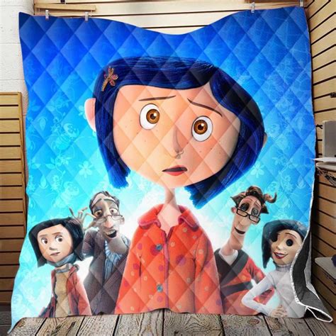 Coraline Movie Coraline Jones Mel Jones Quilt Blanket