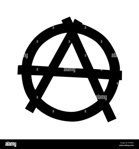 Anarchy Symbol Isolated On White Background Stock Photo Alamy