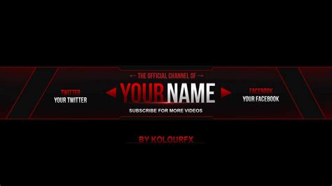 Free Youtube Banner Template No Text