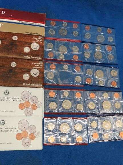 Five Us Mint Uncirculated Coin Sets And As